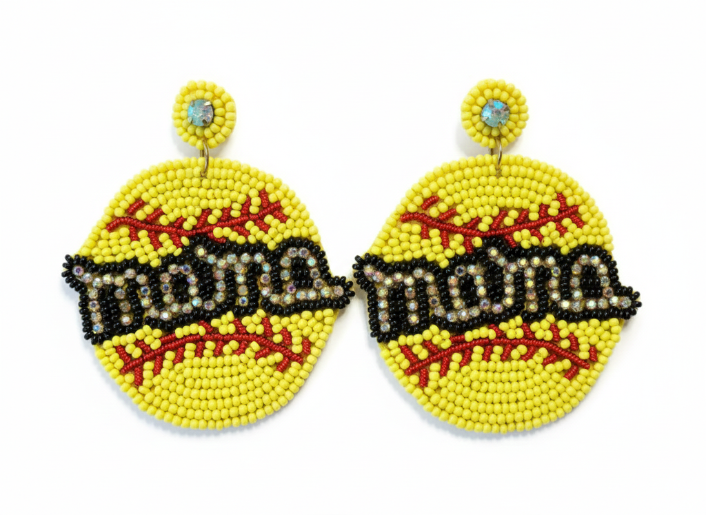 Earings - Mama Baseball